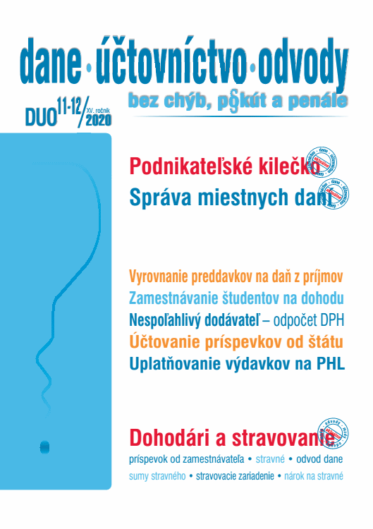 DUO 11-12/2020 - Zmeny v daniach, tovnctve a podnikan