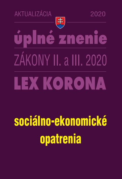 Lex Korona - socilno-ekonomick opatrenia
