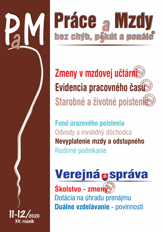PaM 11-12 / 2020 - Aktulna legislatva v mzdovej utrni
