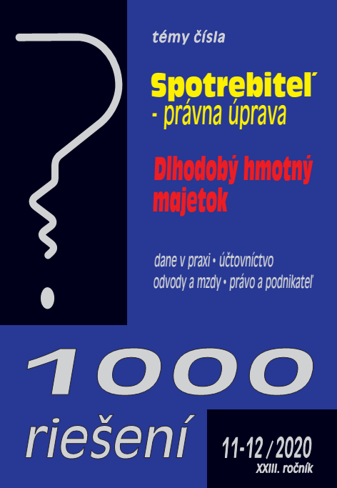 1000 rieen . 11-12 - Ochrana spotrebitea, Dlhodob hmotn majetok