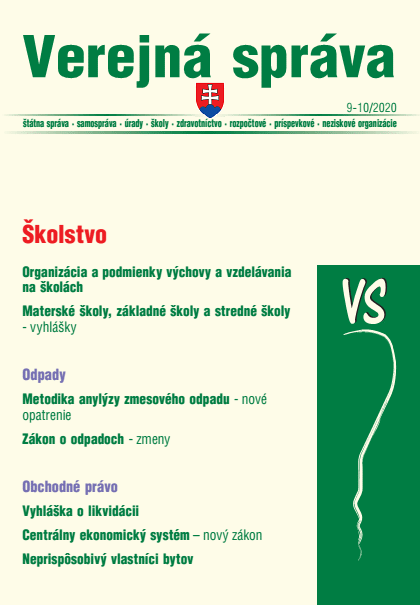 Verejn sprva . 9-10 - kolstvo, odpady a obchodn likvidcia