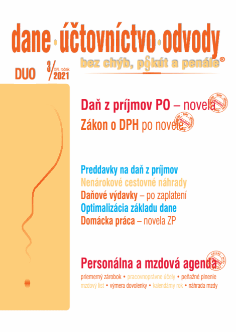 DUO . 3 / 2021 - Da z prjmov prvnickej osoby