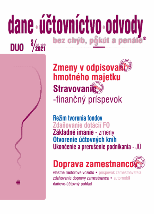 DUO . 8 / 2021 - Zmeny v daniach a v tovnctve