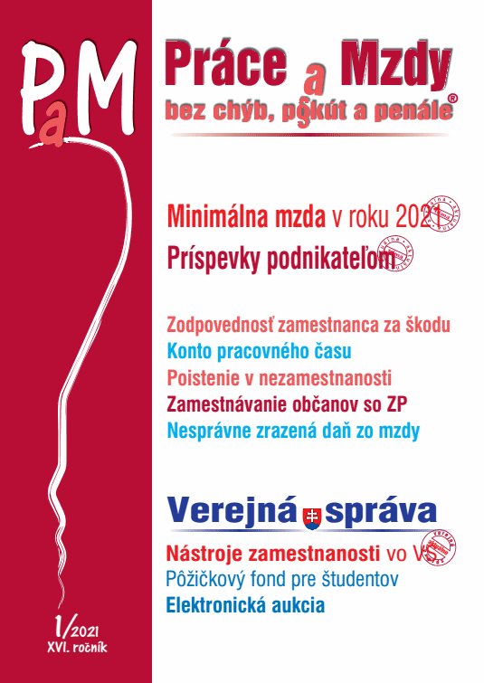 PaM . 1 - Minimlna mzda a mzdov prplatky v roku 2021