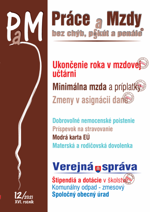 PaM . 12 / 2021 - Ukonenie roka v mzdovej utrni 